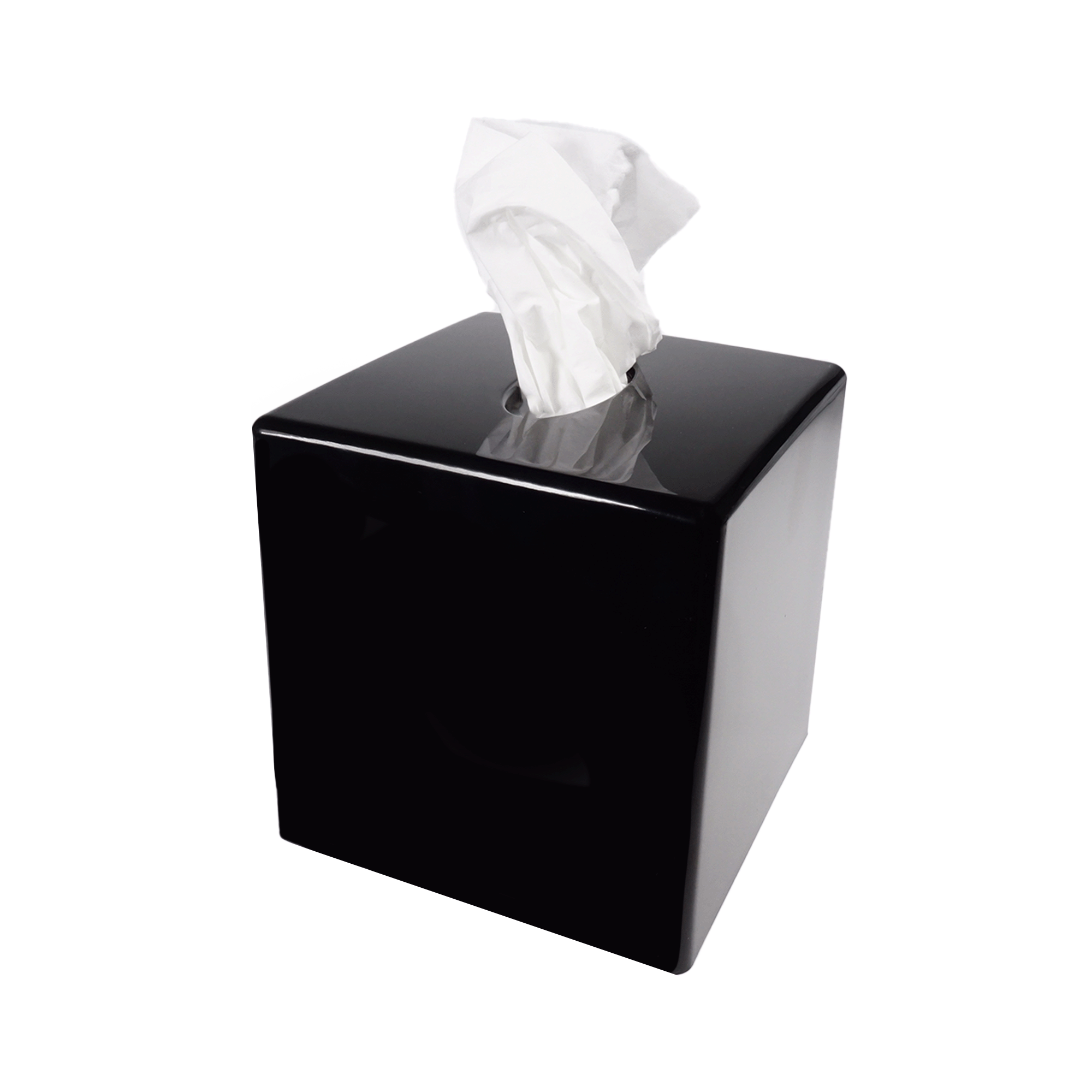 Pappersdispenser kub, Svart