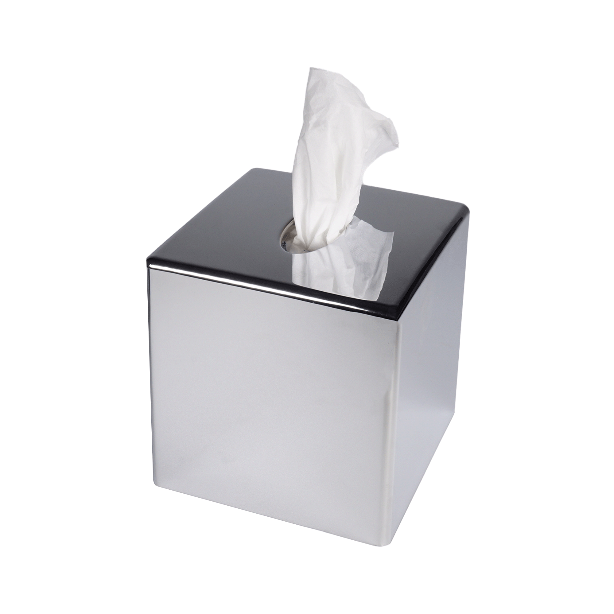 Tissue dispenser cube, Silver