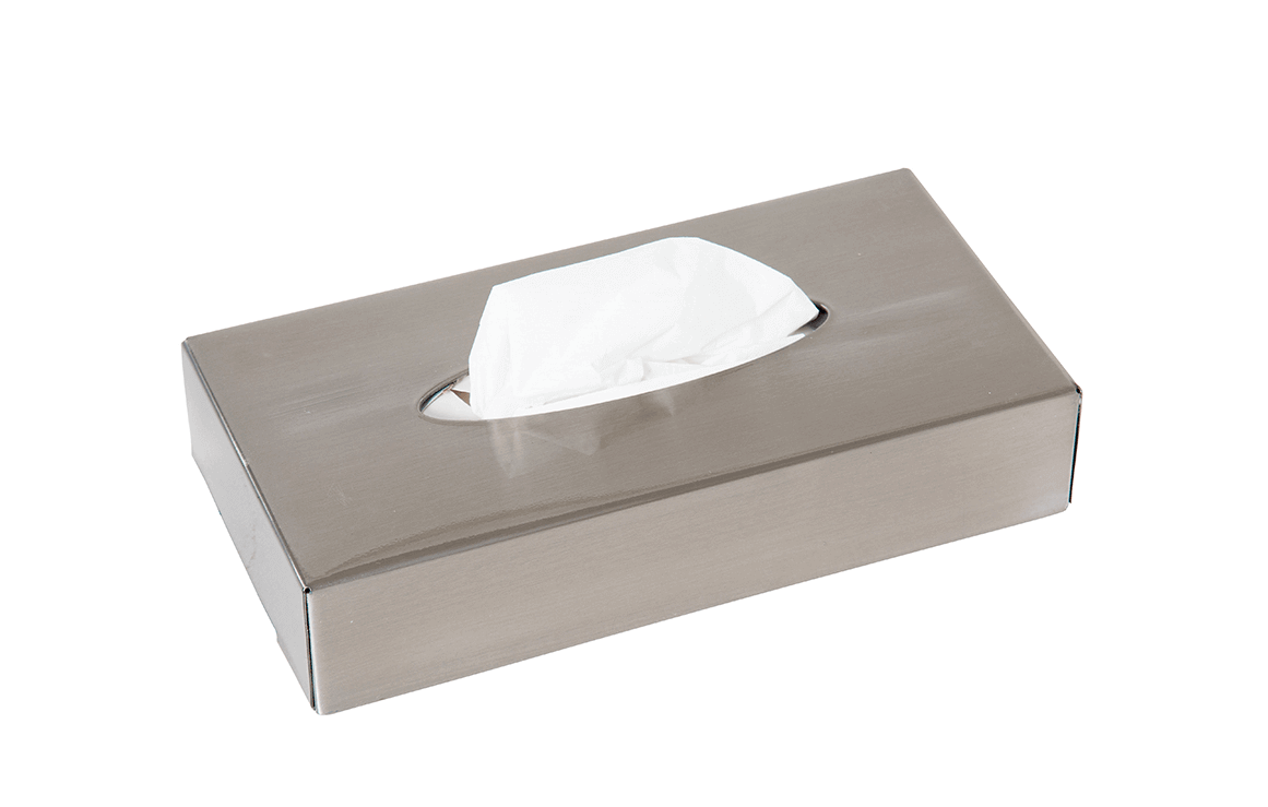 Paper dispenser rectangular, Brushed Steel, fingerprint proof