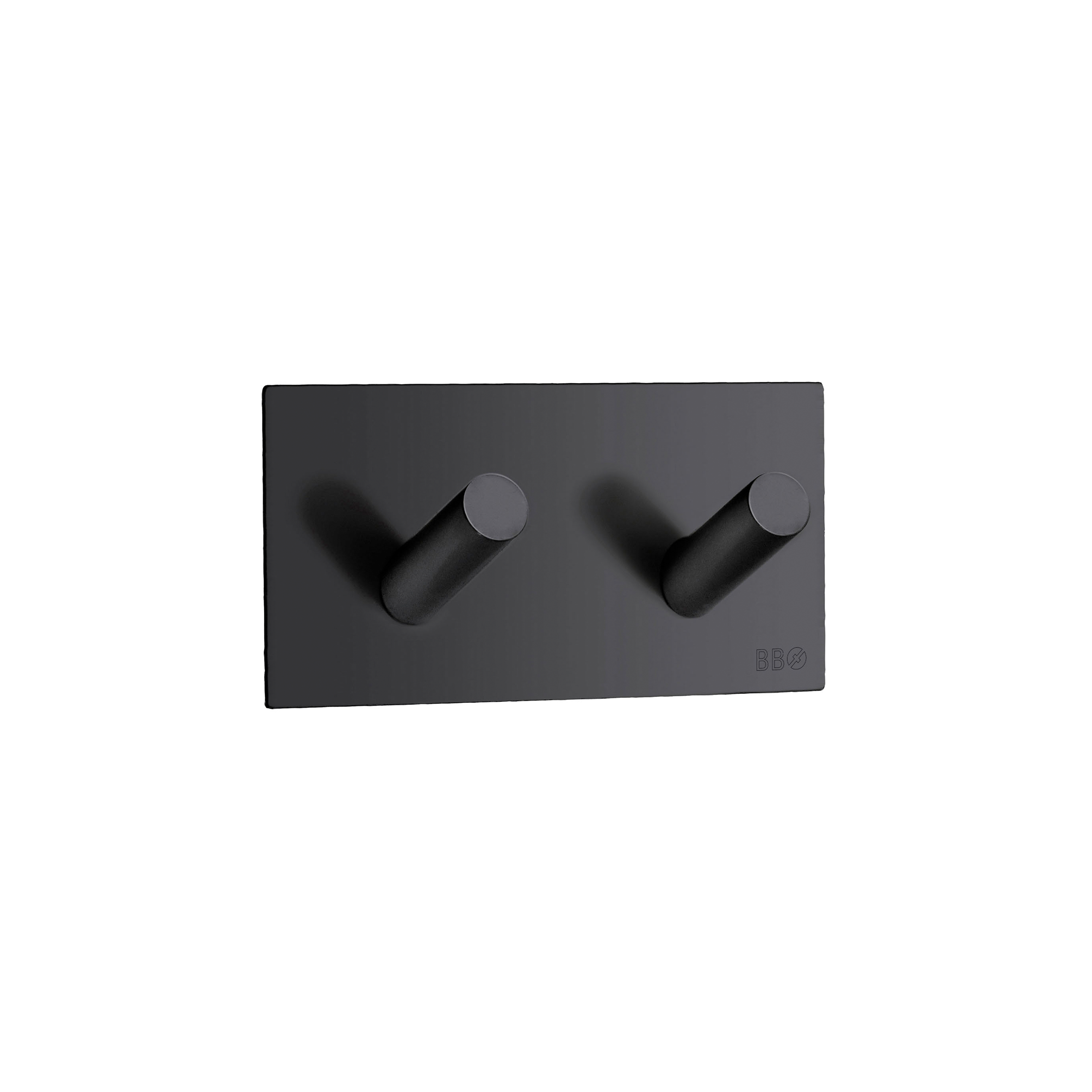 Towel hook BB double self-adhesive, Matt Black