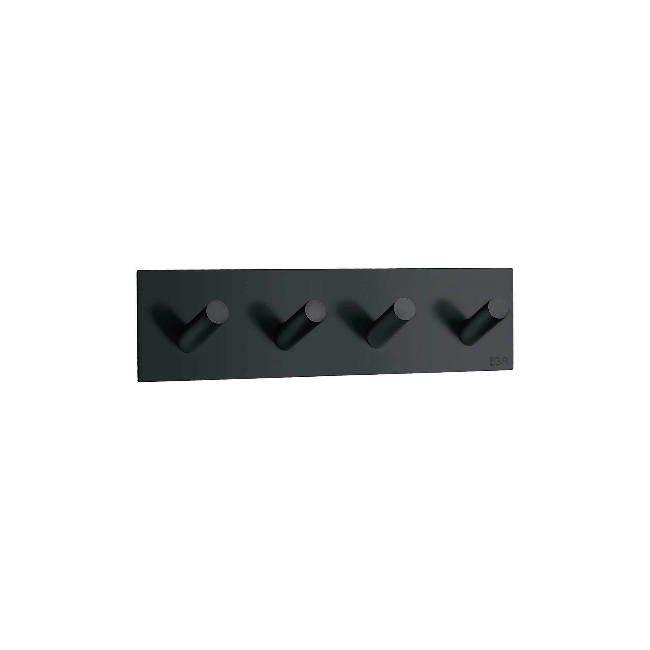Towel hook quadruple BB self-adhesive, Matt Black