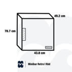 Minibar Retro 40 l, Röd
