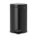 Pedalhink Brabantia Newicon 12 l, Matt Svart, fingerprint proof