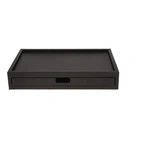 Drawer tray PU-leather, 30x20x7 cm Black 