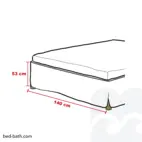 Bed skirt Panama 120x200 cm