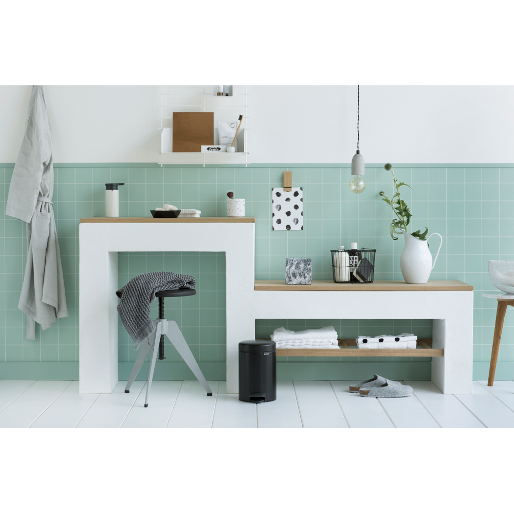 Pedalhink Brabantia Newicon 3 l, Matt Svart