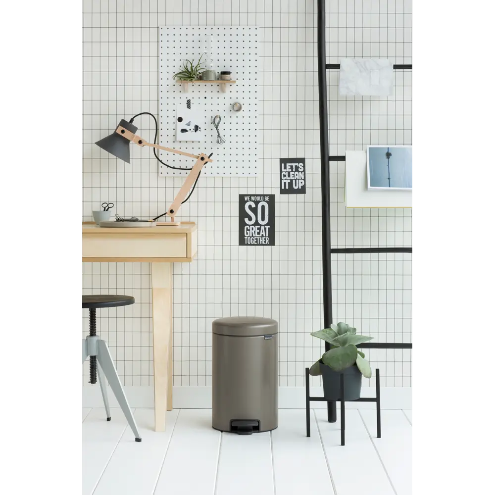 Pedalhink Brabantia Newicon 12 l, Platinum, fingerprint proof