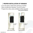 Minibar Edward Peltier 41 l låda, Svart