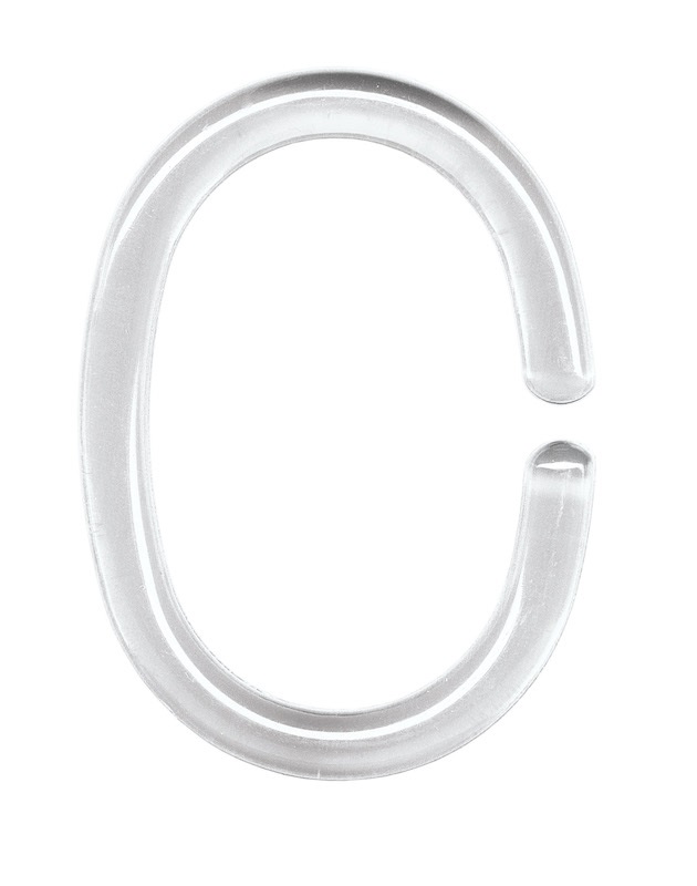 Duschdraperiring C-Ring, Transparent 