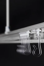 Shower curtain hooks, Black and transparent