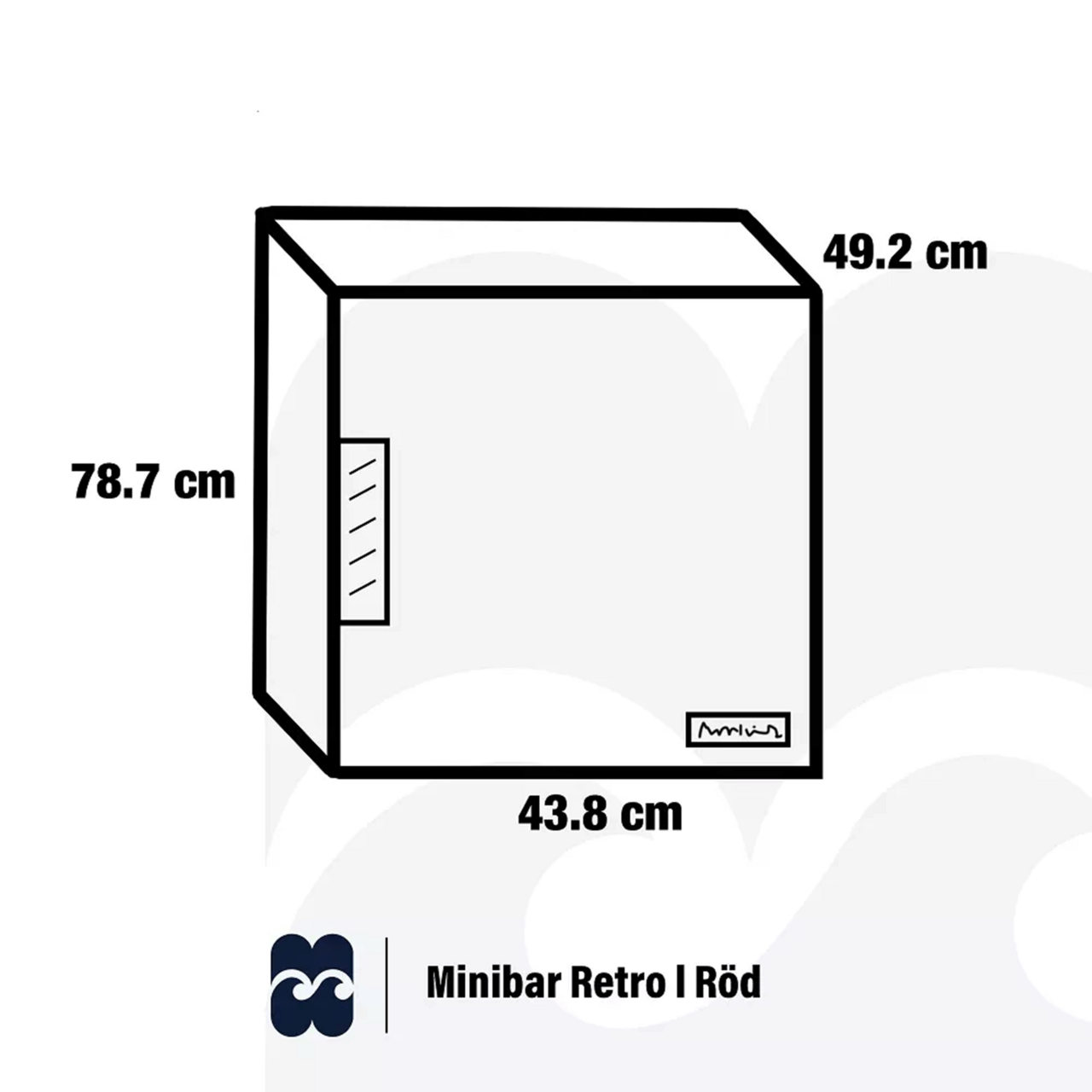 Minibar Retro 40 l, Gul
