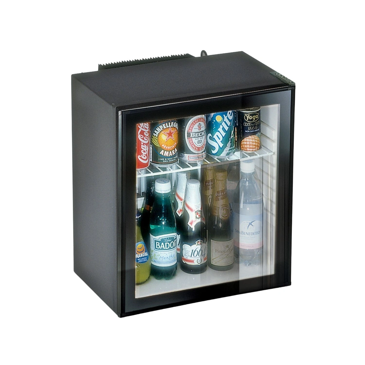 Minibar Edward Absorption 25 l, glasdörr, Svart
