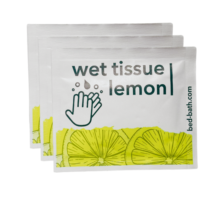Wet wipe lemon