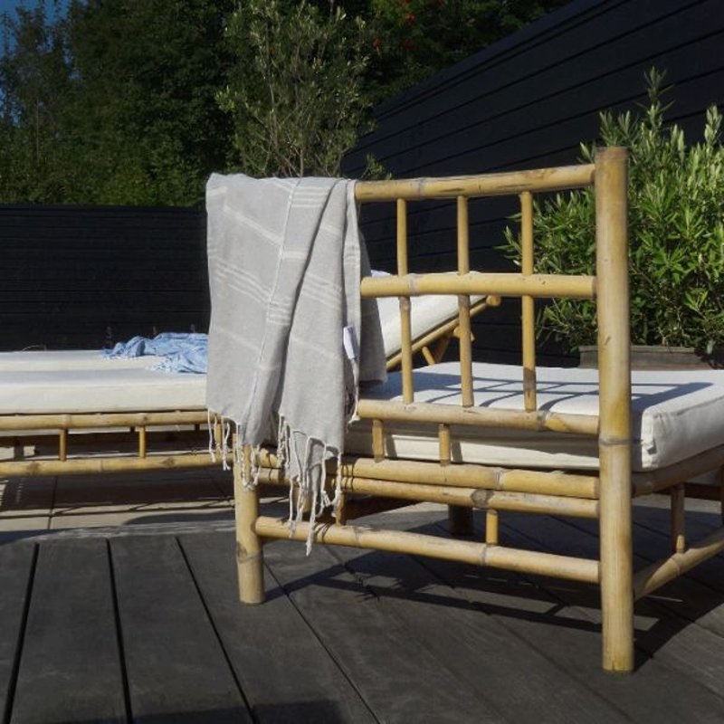 Towel Hammam 90x180 cm, Gray/white