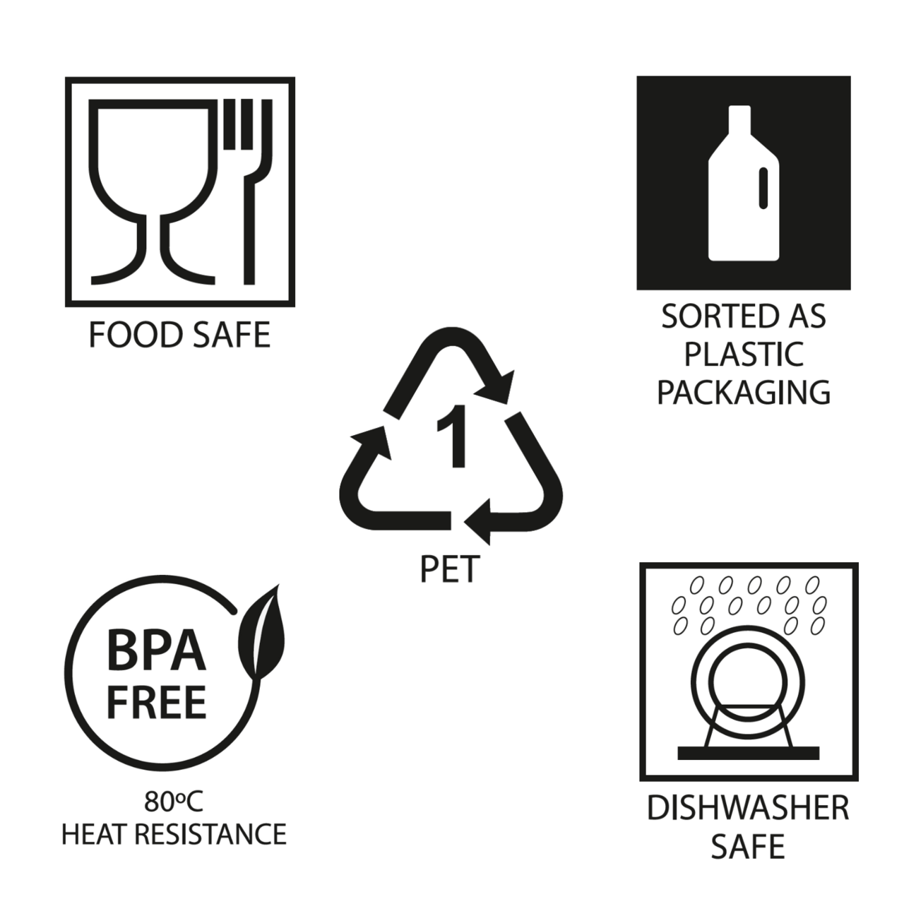 Vinglas PET 40 cl, värmetåligt