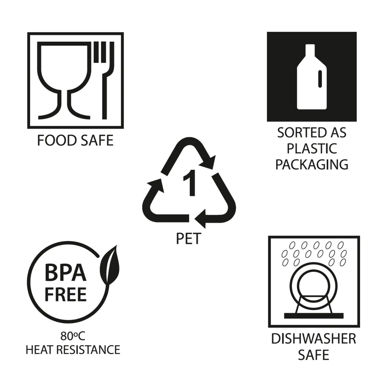 Champagne glass PET 20 cl, heat-resistant