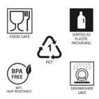 Champagne glass PET 20 cl, heat-resistant