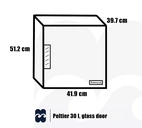 Minibar Edward Peltier 30 l glass door, Black