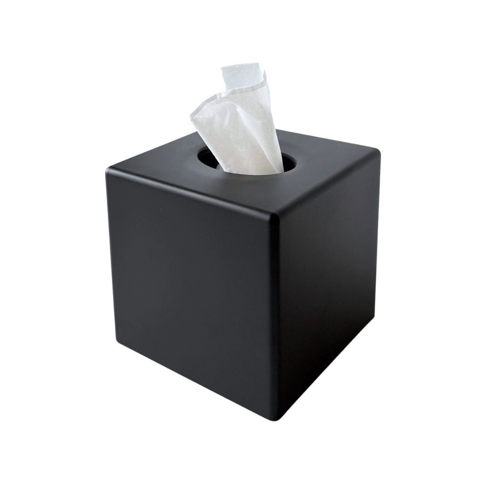 Pappersdispenser kub, Matt Svart