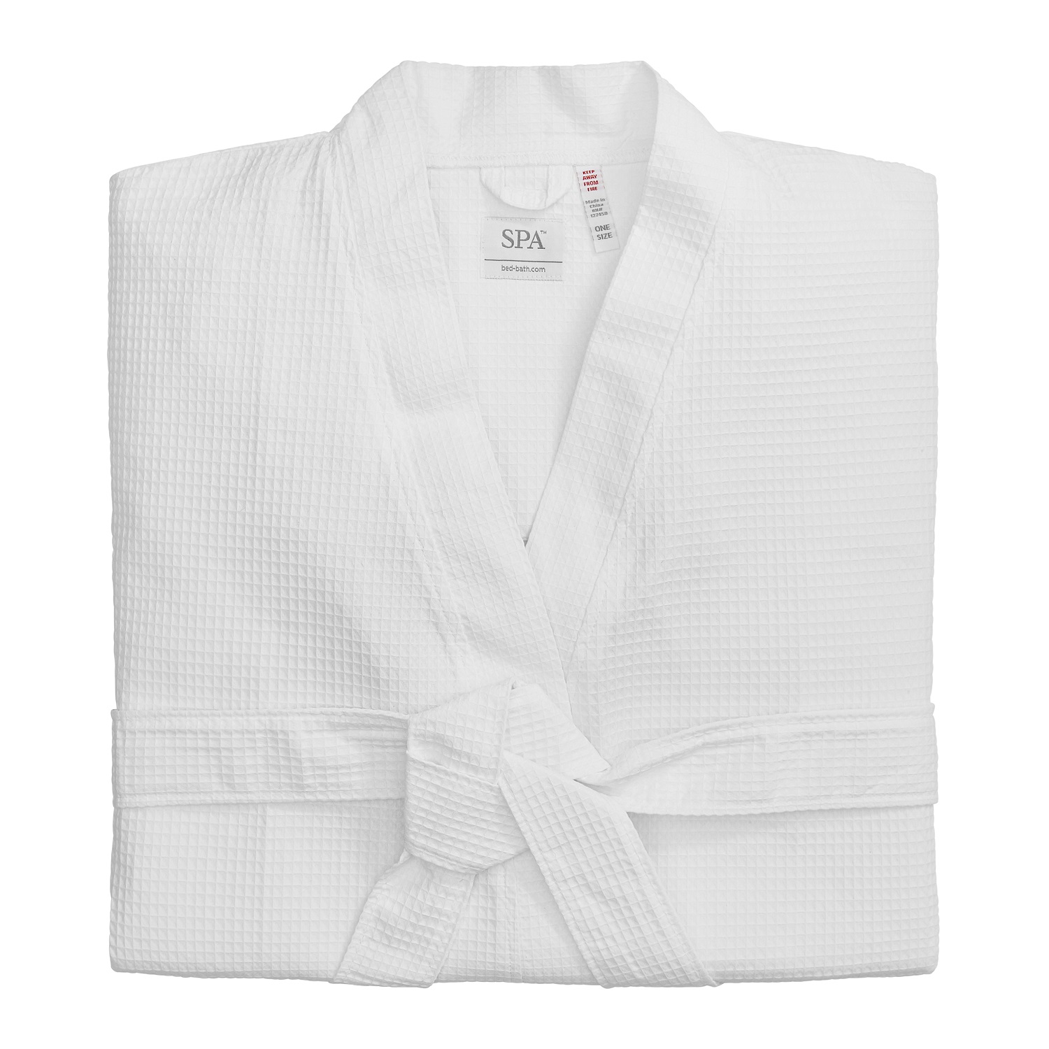 SPA våffelrock kimono 220 g, Vit